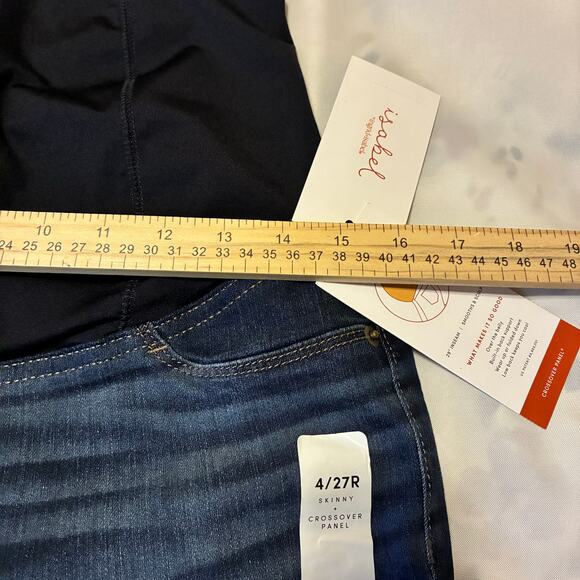 Isabel Maternity Skinny Blue Jeans Back Tummy Support US 4 NEW US 27x29 - Picture 7 of 7